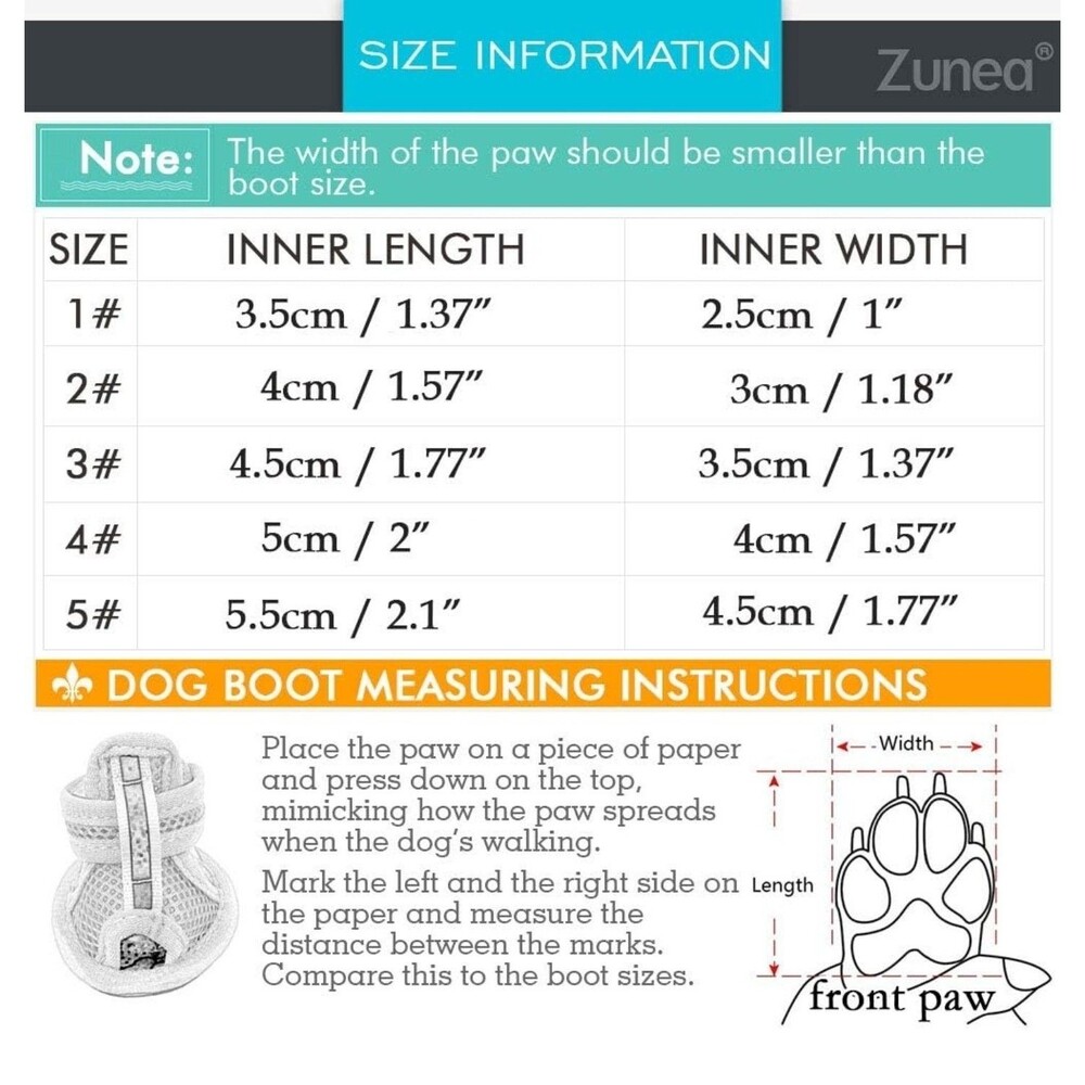 4PCS Summer Breathable Dog/Cat Mesh Sandals Anti-slip Bottoms. Size 2 SM - Picture 4 of 5